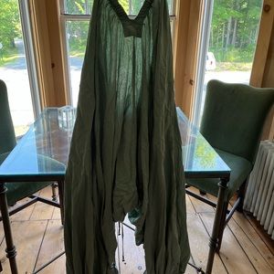 Anthropology fern green jumpsuit